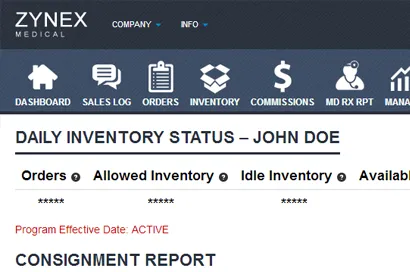 Zynex Sales Portal